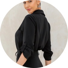 02 camisa alfaiataria manga longa preto