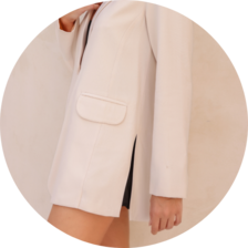 02 blazer com fendas laterais perola