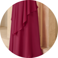 03 vestido longo manga nula fucsia