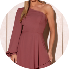 01 vestido longo manga nula rosa seco