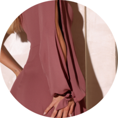 02 vestido longo manga nula rosa seco