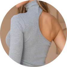 04 blusa canelada recortes cinza