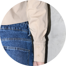 18 camisa curta com bolsos off white