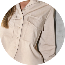 19 camisa curta com bolsos off white