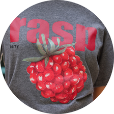 02 t shirt estampa frutas cinza