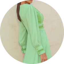 22 vestido longo com mangas longas detalhe renda vinho