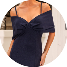 07 vestido longo ombro a ombro com alca azul