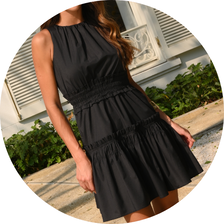 03 vestido curto de elastico preto