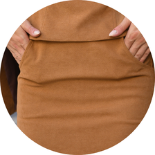 01 mini saia cotele camel