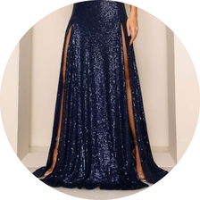 03 vestido longo paete cut out marinho