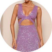 01 vestido longo paete cut out lilas