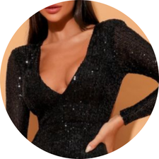 02 vestido paete sereia azul preto