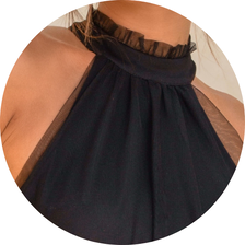 06 vestido gola alta tule preto