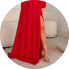 04 vestido longo com fenda vermelho