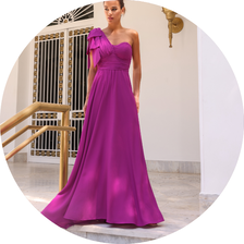 03 vestido longo laco ombro fucsia