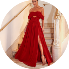 05 vestido longo drapeado vinho