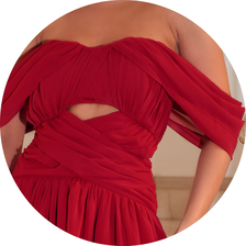 06 vestido longo drapeado vinho