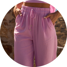 07 conjunto top e calca multi formas rosa