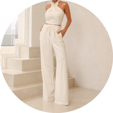 04 conjunto top e calca multi formas off white