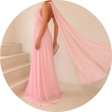 07 vestido longo com calda costas rosa