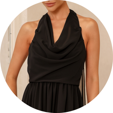 06 vestido longo com calda costas preto