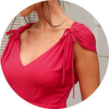 02 vestido midi com pregas vermelho