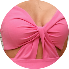 04 vestido longo sem alca busto torcido rosa