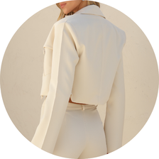 09 blazer curto com nervura bege