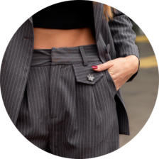 14 calca alfaiataria risca de giz detalhe lapela grafite