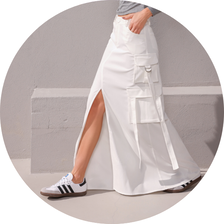 05 saia longa cargo com tiras preta