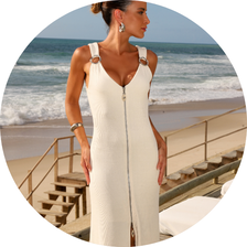 03 vestido longo canelado com ziper creme