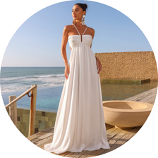 06 vestido longo plissado aviamento off white