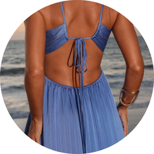 02 vestido longo plissado aviamento azul serenity