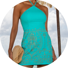 03 vestido curto bordado frente unica azul