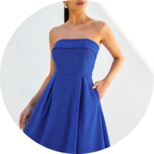 03 vestido midi sem alca pala dobrada azul