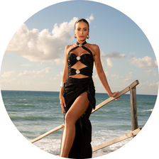 02 conjunto body com pareo preto