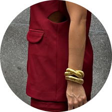 03 conjunto colete alongado com shorts marsala