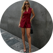 04 conjunto colete alongado com shorts marsala