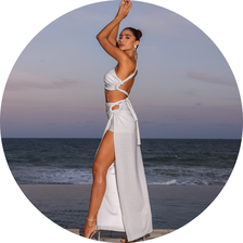 08 vestido longo lurex com hot pants prata