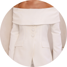 26 conjunto alfaiataria ombro a ombro azul