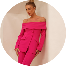 29 conjunto alfaiataria ombro a ombro azul