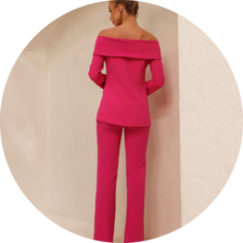 30 conjunto alfaiataria ombro a ombro azul