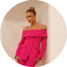 32 conjunto alfaiataria ombro a ombro azul