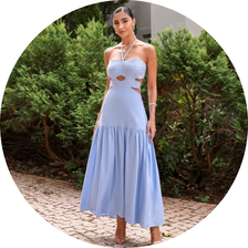 03 vestido longuete detalhe pesponto azul claro