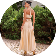 08 vestido longuete detalhe pesponto azul claro