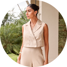 05 conjunto colete e pantalona botao preto g