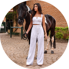 03 conjunto cropped e calca de linho off white