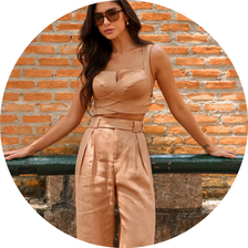 05 conjunto cropped e calca de linho off white