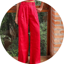 12 conjunto cropped e calca de linho off white