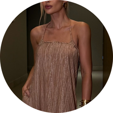 18 vestido frente unica alca cordao verde